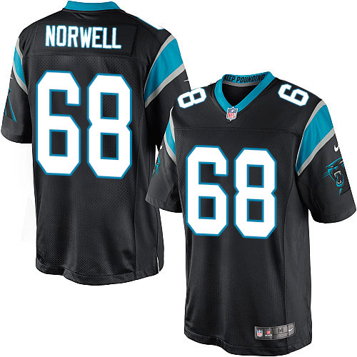 Youth Elite Andrew Norwell Nike Jersey Black Home - #68 NFL Carolina Panthers